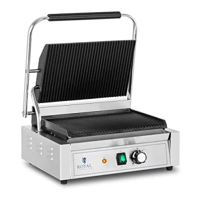 Afbeelding van Royal Catering Contactgrill 2.200 W geribbeld