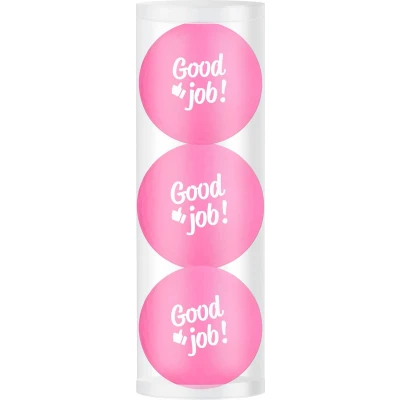 Afbeelding van Golfballen Gift Set Good Job! 3 Ballen Pink
