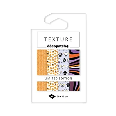 Image de Décopatch TD873C Pochette 4 feuilles foil assorties Dorure à chaud 30x40cm Halloween