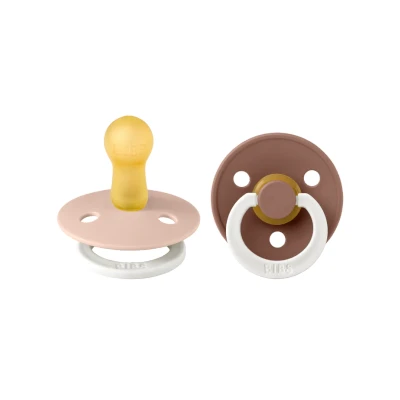 Afbeelding van BIBS Fopspeen Glow Blush/Woodchuck 0 6 Mnd 2 St