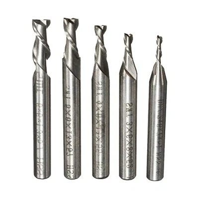 Afbeelding van ChaRLes 5Pcs 2 Fluit 2/3/4/5/6mm 6mm Schacht Frees Hss Eindfrees CNC Graveren Bit