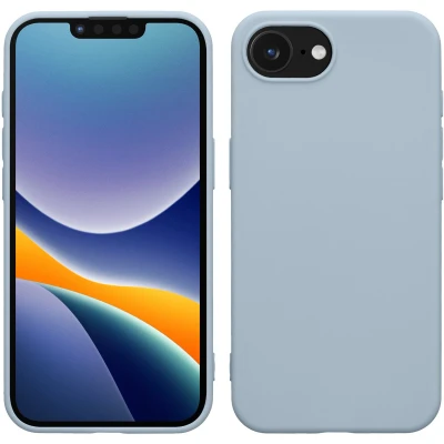Afbeelding van kwmobile telefoonhoesje geschikt voor Apple iPhone 16e Hoesje smartphone Back cover in mat lichtblauw