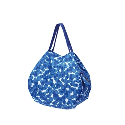 Afbeelding van Shupatto Japanse compacte boodschappentas M UMI (oceaan), Blauw, 32 x cm, hedendaags, Modern