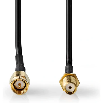 Afbeelding van Nedis Csgb02010Bk20 Antennekabel Sma Male Female Verguld 50 Ohm Enkelvoudig Afgeschermd 2.00 M R