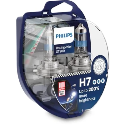 Image de Philips automotive lighting RacingVision GT200 H7 lampe pour éclairage avant +200%, set de 2 Blanc