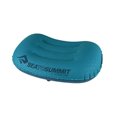 Afbeelding van Sea to Summit Aeros Ultralight Opblaasbaar reiskussen, groot, 574, blauw (Aqua Blue)