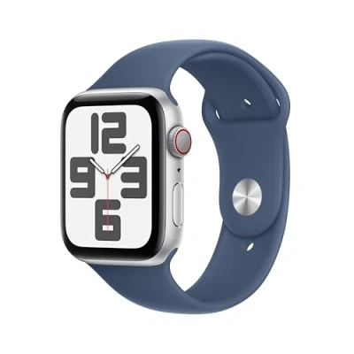 Image de Apple Watch Se GPs + Cellular 44mm Silver Aluminium Case Denim Sport Band S/m