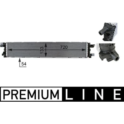 Afbeelding van MAHLE ORIGINAL CIR 1 000P Lage temperatuurkoeler, intercooler
