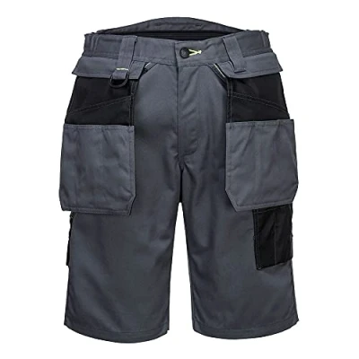 Afbeelding van PW345 MAAT 30 / EU 46 GRIJS Korte Werkbroek met holsterzakken