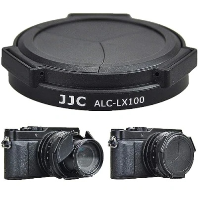 Afbeelding van JJC Automatisch openen en sluiten Lensdop voor Panasonic DC LX100II Lumix DMC LX100 Leica D Lux (type 109) 7, 8 Vervangt DMW LFAC1 Zwart