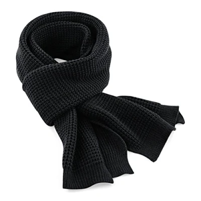 Afbeelding van Beechfield Classic Waffle Knit Sjaal Zwart