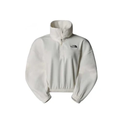 Afbeelding van The North Face Glacier HALF ZIP Fleece trui, Dames, Maat: 32, White dune