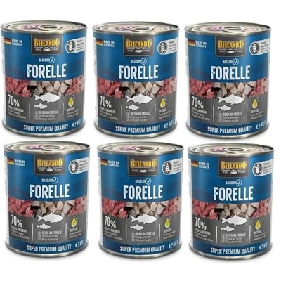 Afbeelding van 6x800g Belcando Baseline forel natvoer voor honden