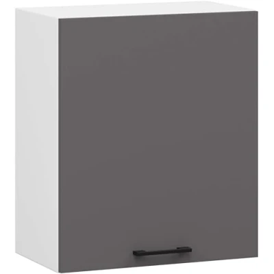 Afbeelding van Keukenkast modulaire OLIWIA W50 H580 met 1 Deur / Hangkast Bovenkast AKORD Furniture Factory Wit Grafietgrijs 50 x 58 30 cm