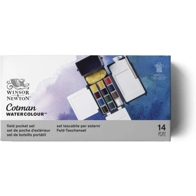 Afbeelding van Cotman Aquarelverf Field Pocket Set 12 napjes