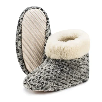 Afbeelding van ESTRO Pantoffels dames, winter, uniseks, wollen pantoffels, laarzen voor heren, OLE antislip zolen, Wolk