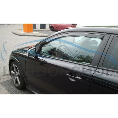 Afbeelding van Zijwindschermen tbv 3 deurs Volvo C30 vanaf 2007 donker getint visors fenders windschermen merk Team Heko pasvorm