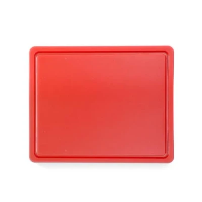 Afbeelding van Hendi Snijplank met sapgeul Rood (Rauw vlees) HACCP 32,5x26,5 cm