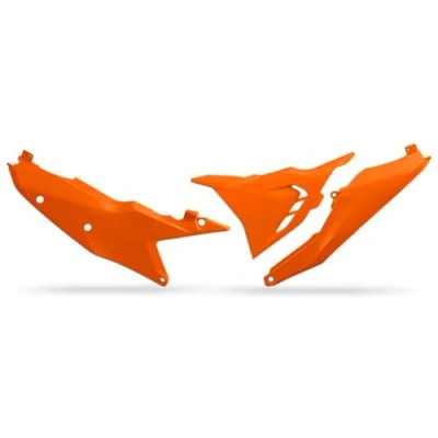 Afbeelding van UFO Vented Zijnummerplaten Luchtfilterbakdeksels KTM SX125 SX150 SX250 SXF250 SXF350 SXF450 2023 Oranje