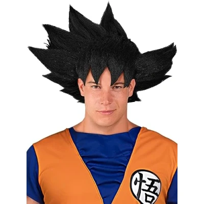 Afbeelding van FUNIDELIA Goku Pruik Dragon Ball voor mannen Zwart