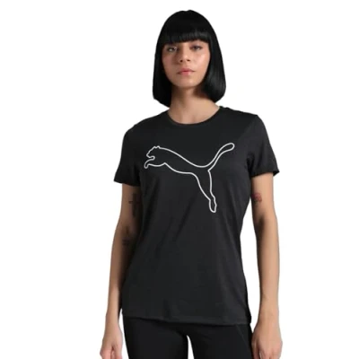 Afbeelding van Puma Essential LOGO TEE Sport Tshirt, Dames, Maat: XL, Black heather