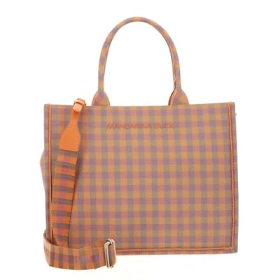 Afbeelding van MANDARINA DUCK Handtas Schoudertas Vichy Tote Orange Abrikoos
