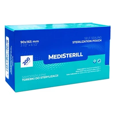 Afbeelding van 200 stuks sterilisatiezakken van pvc, zelfdichtend, 90 x 165 cm