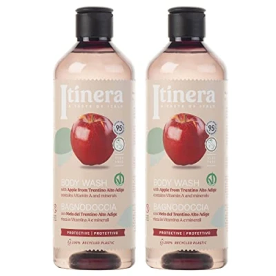 Afbeelding van ITINERA Appel Trentino beschermende douchegel, 95% natuurlijke ingrediënten, 370 ml x2