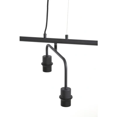 Afbeelding van Light&amp;living Hanglamp 6L 160x50x25 cm EDISA mat zwart