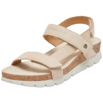 Afbeelding van Panama Jack Selma Veterlaarzen voor dames, met klittenbandsluiting, Beige B23