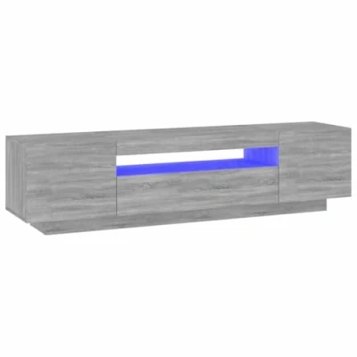 Afbeelding van Tv meubel met LED verlichting 160x35x40 cm grijs sonoma eiken