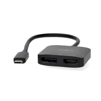 Afbeelding van Nedis USB C Adapter CCGB64385BK02 Zwart