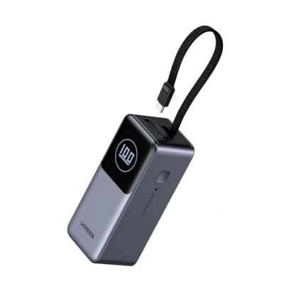 Afbeelding van UGREEN Nexode Externe accu, 20.000 mAh, 100 W, powerbank, snel opladen, PD 3.0, geïntegreerde kabel, 1 USB A poort, C compatibel met iPhone 16 Plus Pro Max Galaxy S25 Ultra MacBook