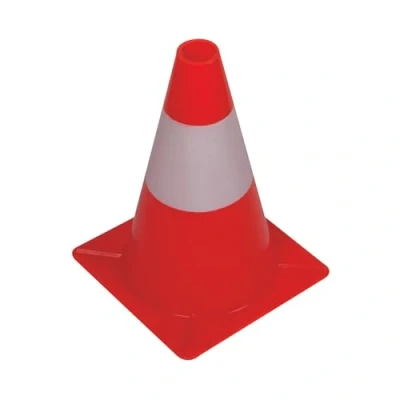 Image de Cône orange et blanc 30 cm de hauteur