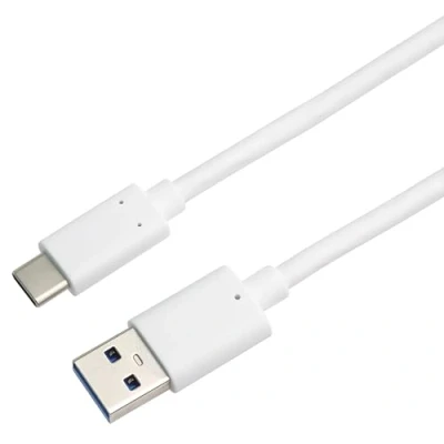 Afbeelding van PremiumCord USB C naar 3.0 verbindingskabel 3 m, SuperSpeed datakabel tot 10 Gbit/s, sluit aan A, 3.1 type C. Kleur: wit, lengte: 0,5 m.