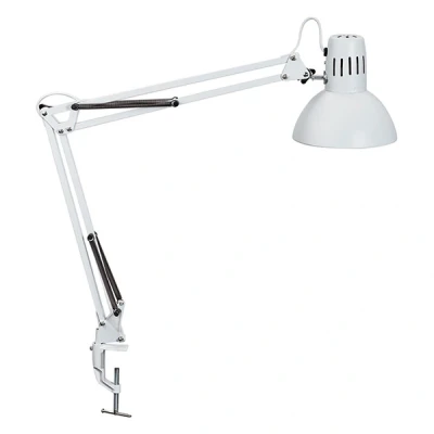 Image de Maul Study lampe de bureau LED avec pince blanc