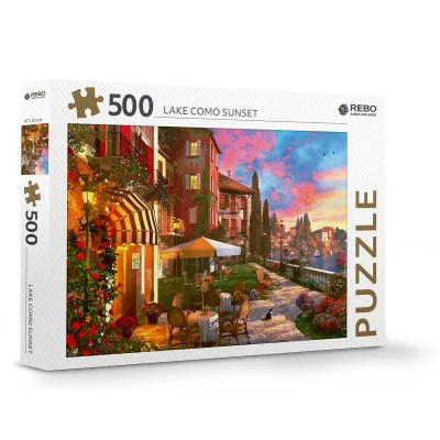 Afbeelding van Rebo Productions Legpuzzel Lake Como Sunset Karton 500 Stukjes