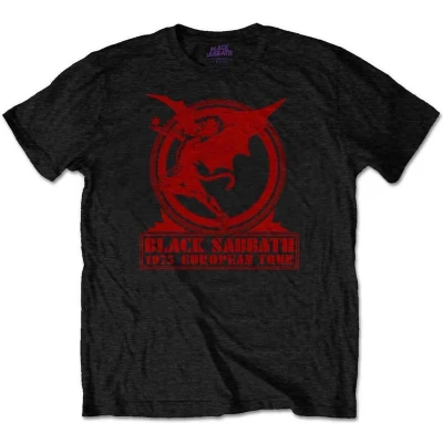Afbeelding van Black Sabbath Europe &#039;75 Heren T shirt 2XL Zwart