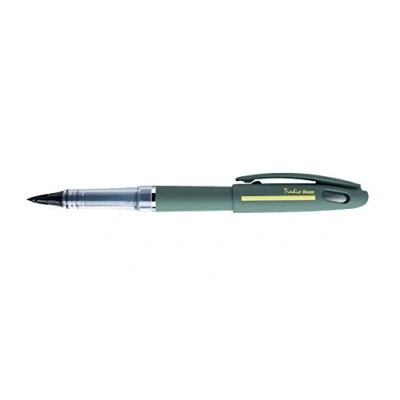 Afbeelding van Pentel Tradio TRJ99D A, vulpen serie Sport Chic, matte kaki groene behuizing, navulbare zwarte inkt