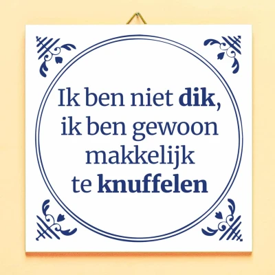 Afbeelding van Tegeltje Ik Ben Niet Dik
