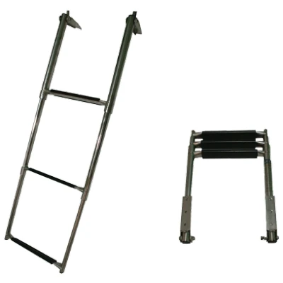 Afbeelding van Allpa Rvs Telescopische Zwemtrap, 3 treden Met Kunststof Bekleed, Max. Buis Ø32mm