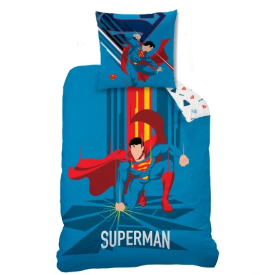 Afbeelding van Superman Dekbedovertrek Supera 140 x 200 63 cm Katoen