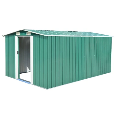 Afbeelding van Tuinschuur 257x392x181 cm metaal groen