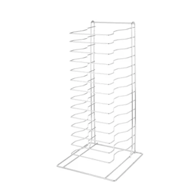 Afbeelding van Hendi Pizza Rek Voor Platen/pannen 14 Plekken, Verchroomd, Zilver, 30,5(b)x30(d)x68(h)cm, 810361