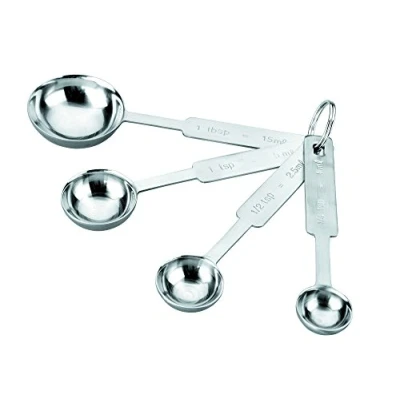 Afbeelding van Kitchen Basics Maatlepel Set Van 4 Zilver