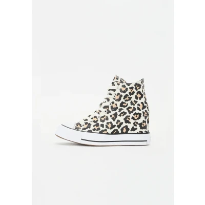 Afbeelding van Converse Chuck Taylor ALL STAR Wedge Sneakers hoog, Dames, Maat: 35, Egret/black/coastal dune Kunststof/ textiel