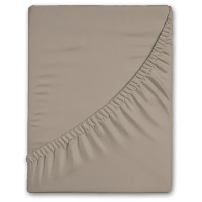 Afbeelding van hoeslaken FLANEL 180x200 kleur sand