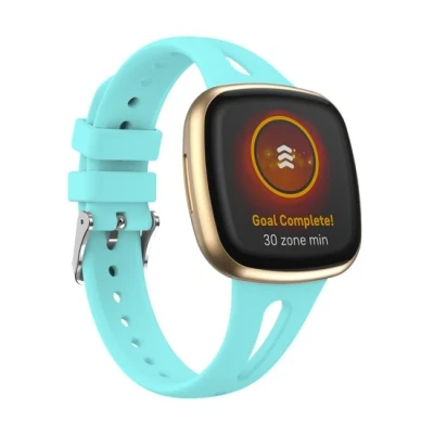 Afbeelding van Fitbit Versa 3 &amp; 4 / Sense 1 2 Sportbandje druppel design Large Lichtblauw