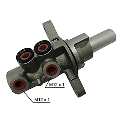 Afbeelding van HELLA 8AM 355 502 991 Hoofdremcilinder 23,81 Aluminium M12 x 1 (x2) PEUGEOT: 307 Estate, CITROËN: C4 Coupe
