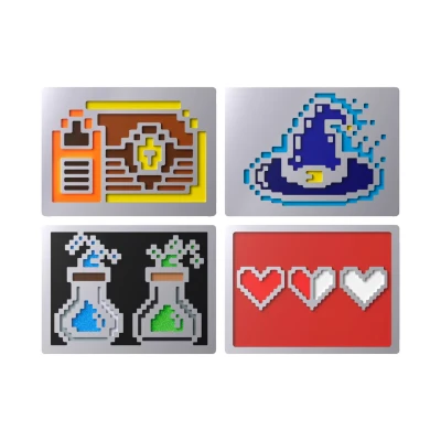 Afbeelding van HyperX badgepakket 8 bits magnetische badges